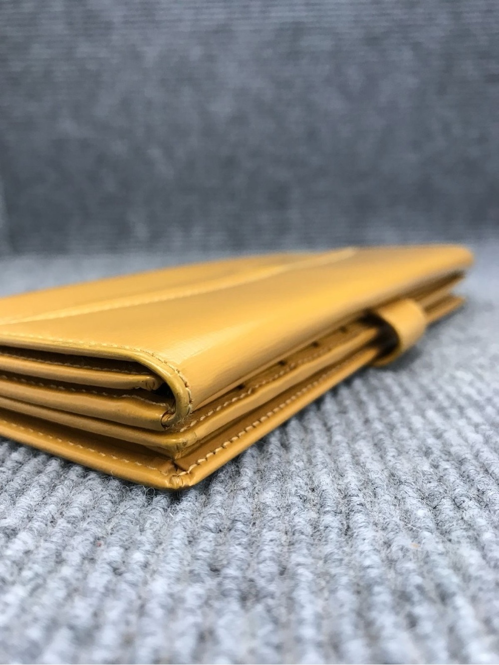 Loewe Vintage Mustard Yellow Leather Continental Wallet Snap Closure - Picture 5 of 15